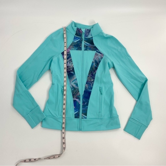 NWOT Ivivva By Lululemon Perfect Your Practice Jacket Blue Full Zip Size 14 XL - Picture 6 of 11
